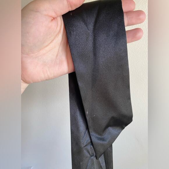 Eliza J Tuxedo Wrap Surplice V-Neck Scuba Crepe Tie Waist Long Sleeve Dress - Picture 10 of 10